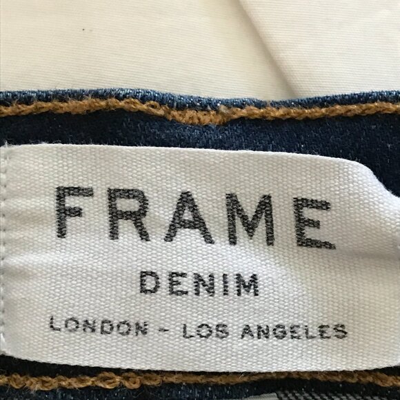 Frame Le High Skinny Jeans Women 28 Blue Mid Rise Dark Wash Stretch Preppy 16436 - Picture 3 of 14